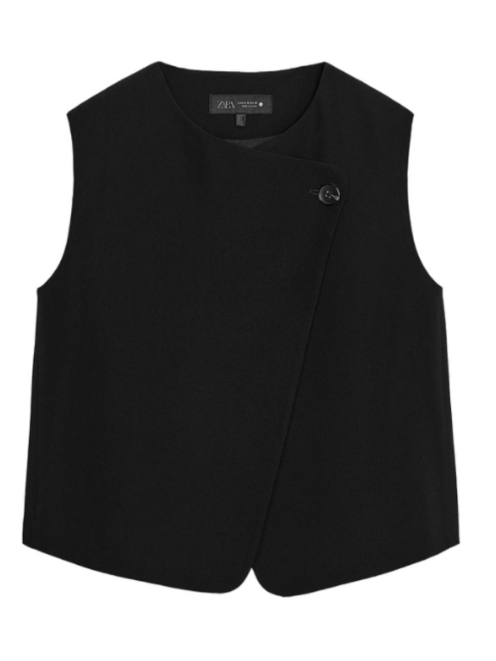 NWT zara double breasted button black waistcoat 3736/261